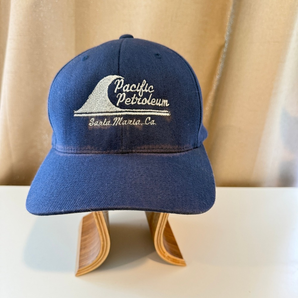 Port Authority Pacific Petroleum Santa Maria CA Flexfit Hat Navy Blue L/XL